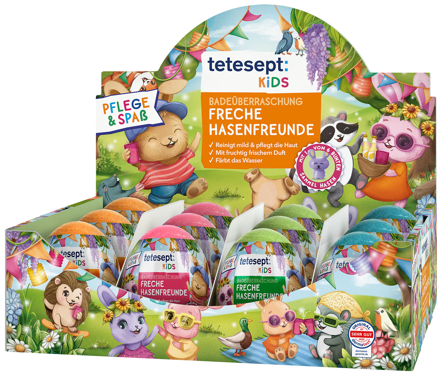 Badeüberraschung Freche Hasenfreunde
